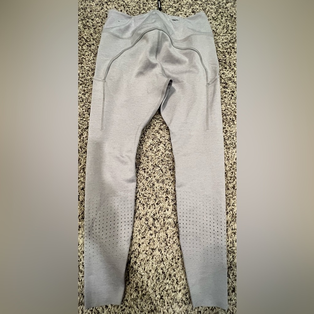 Nike Gray Dri-FIT Athletic Leggings with Perforated Detail - Picture 2 of 7